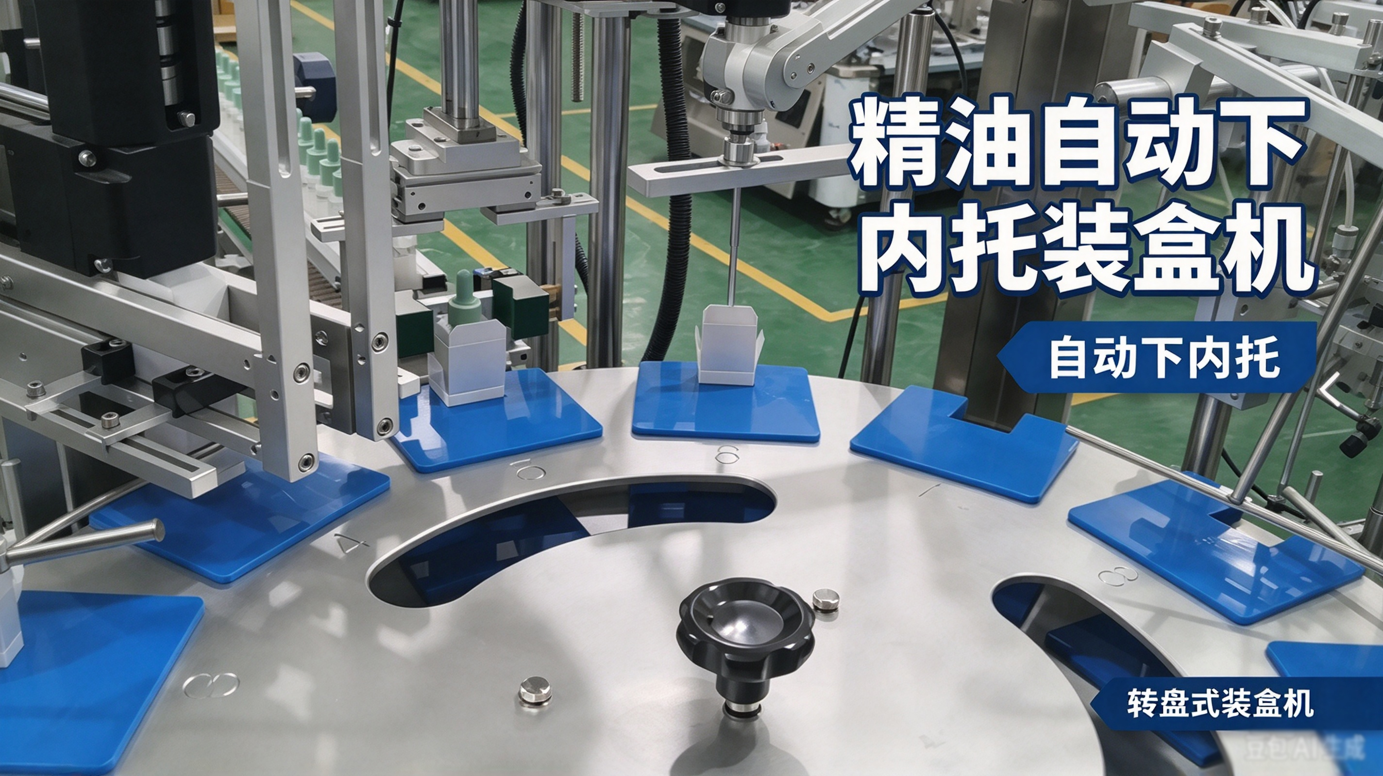 化妆品自动下内托装盒机